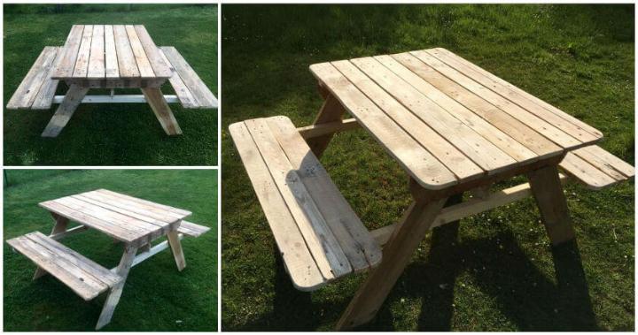 Upcycled Pallet Picnic Table for Kids - Easy Pallet Ideas
