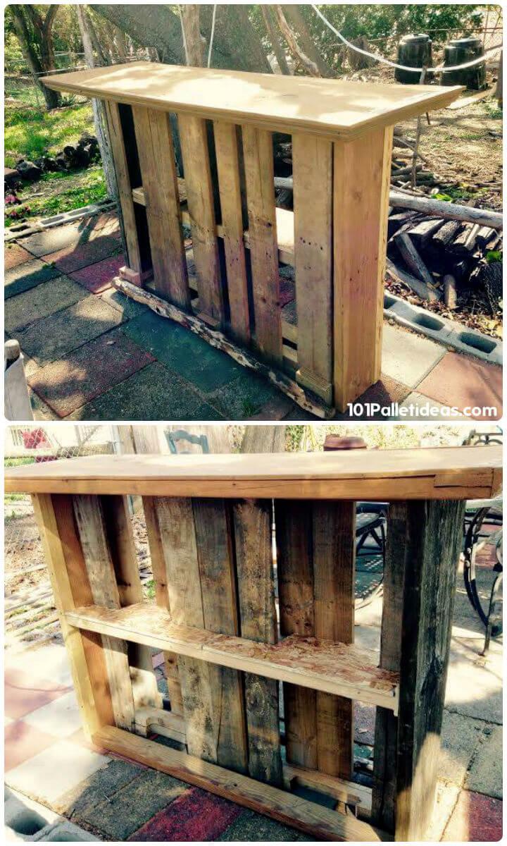 no-cost wooden pallet bar made of old pallets