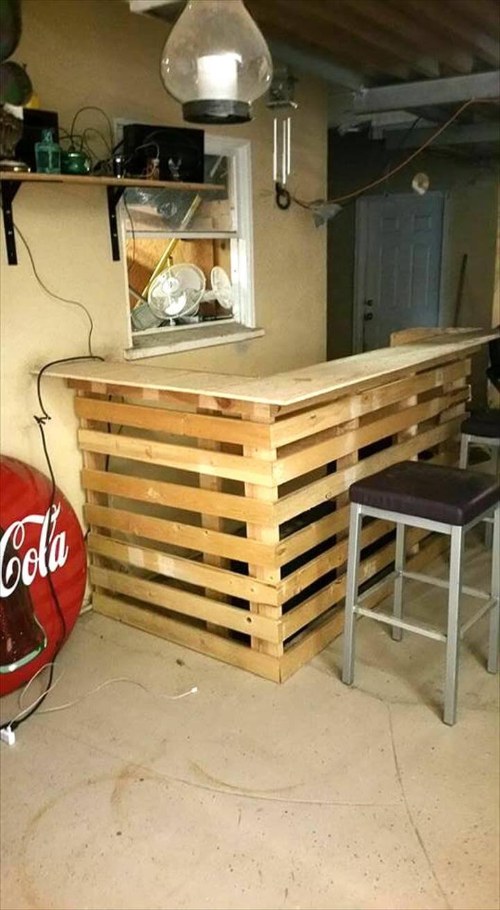 wooden pallet bar