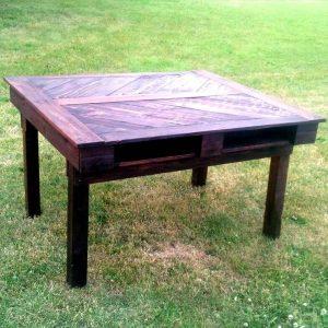 custom wooden pallet chevron dining table