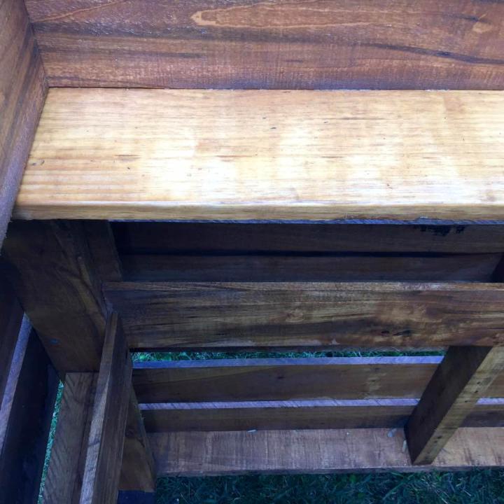 rustic oak pallet bar