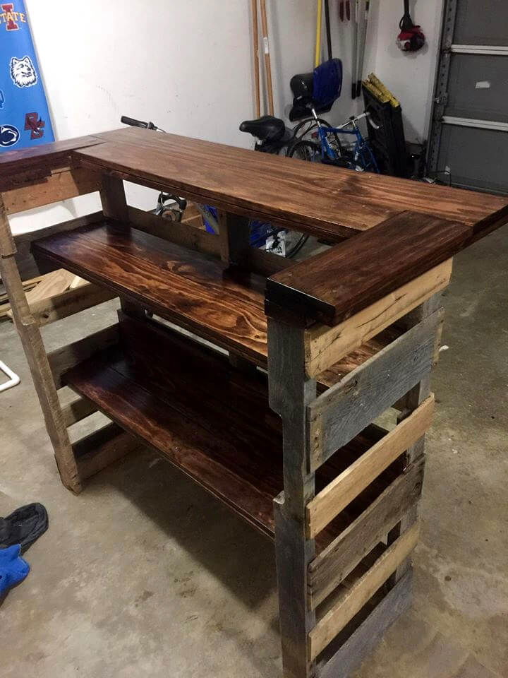 Build A Pallet Bar Step By Step Instructions Easy Pallet Ideas