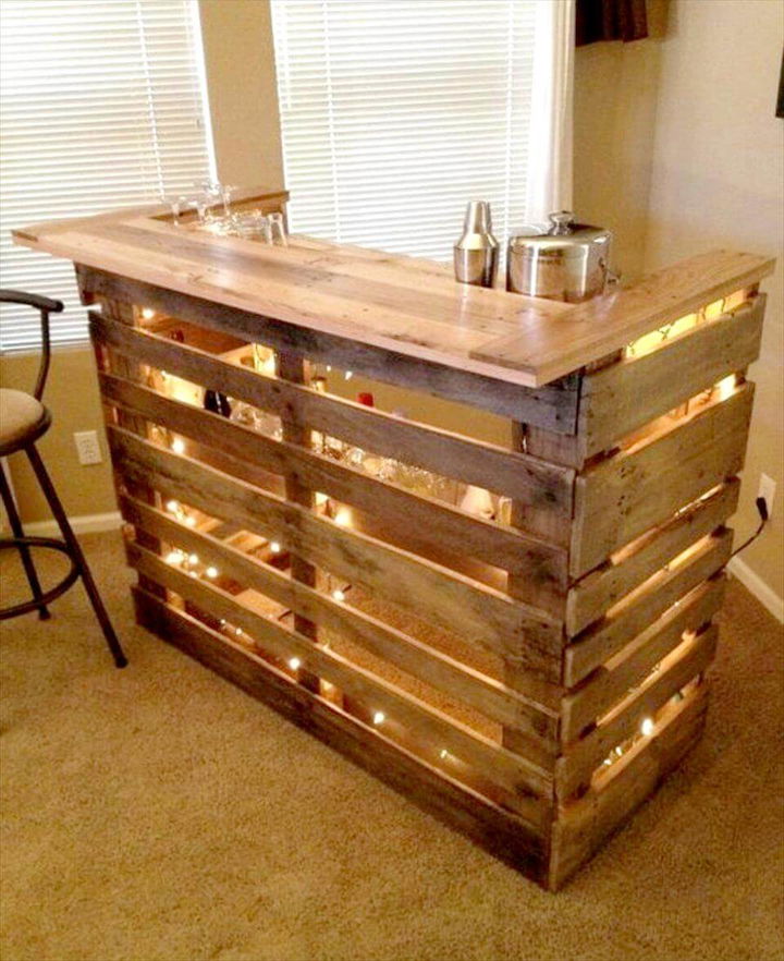 50+ Best-loved Pallet Bar Ideas & Projects - Easy Pallet Ideas