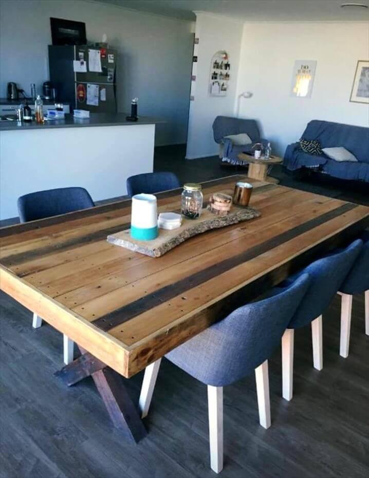 8 people pallet sturdy dining table