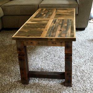 recycled oak pallet coffee table