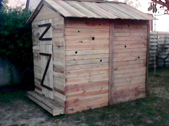 pallet garden shed - easy to make - easy pallet ideas