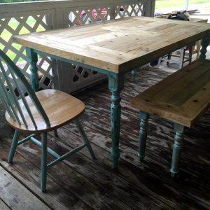 wooden pallet repaired dining set