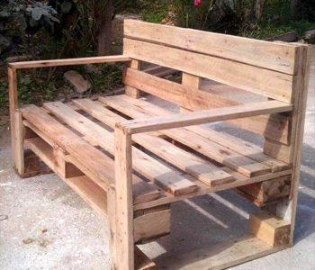 robust wooden pallet bench