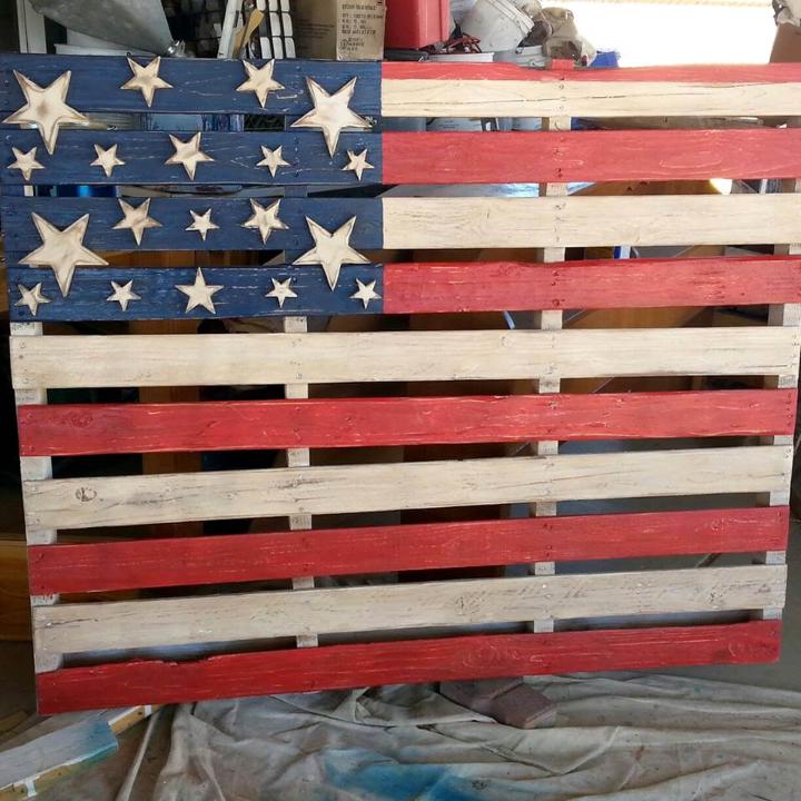 wooden pallet country flag wall art