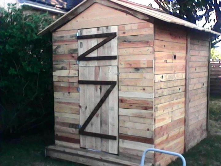 handmade pallet garden shed