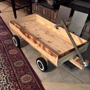 recycled pallet yard cart