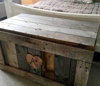 personalized wooden pallet chest