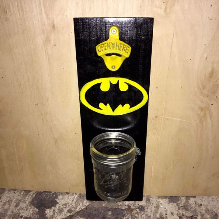 pallet batman bottle opener