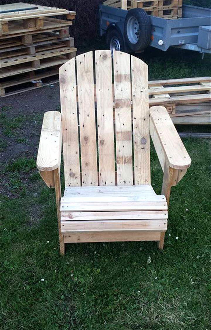 How to Build a Pallet Adirondack Chair - Easy Pallet Ideas