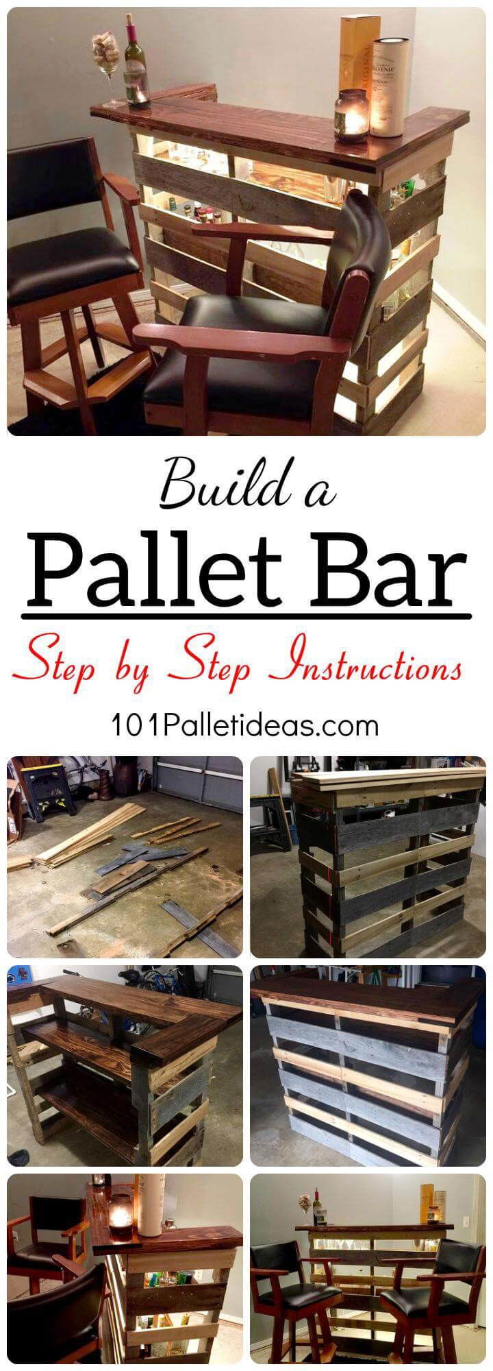 Build A Pallet Bar Step By Step Instructions Easy Pallet Ideas