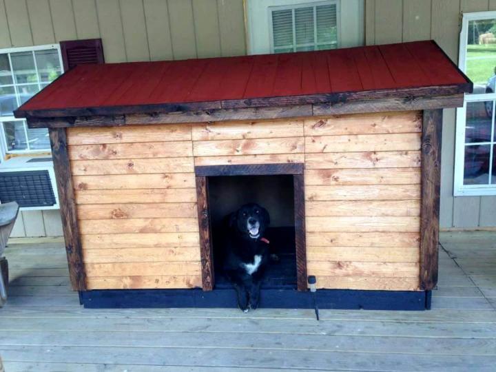 recycled pallet dog house
