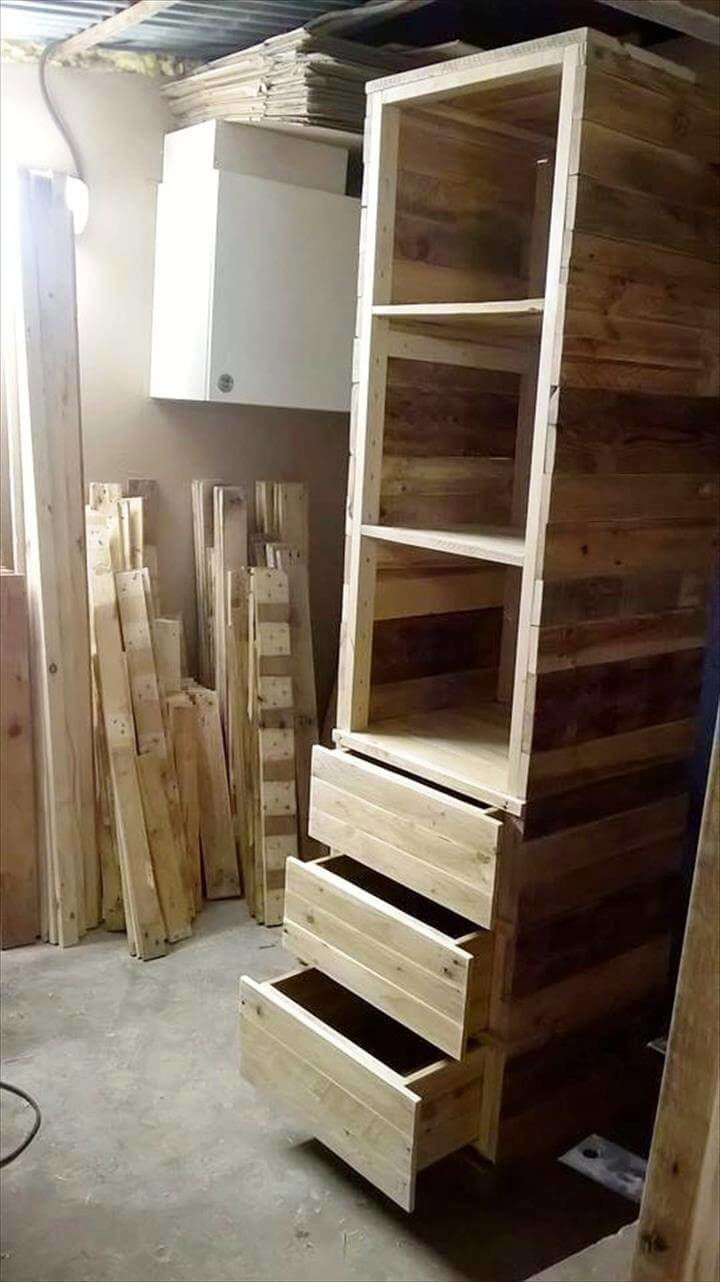  DIY  Pallet  Corner Closet  or Cupboard Easy Pallet  Ideas