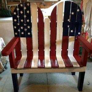 pallet flag bench