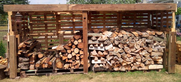 firewood shed out of pallets