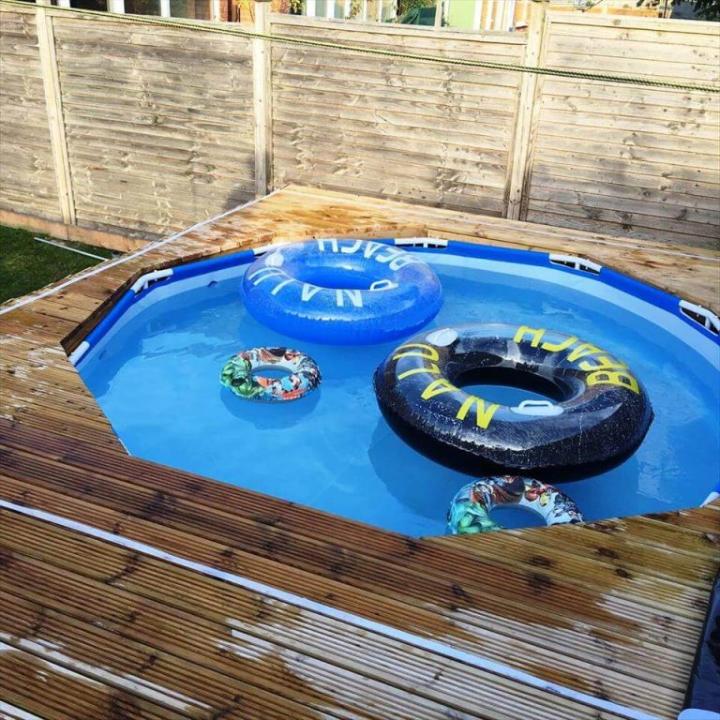 Build A Swimming Pool Out Of 40 Pallets Easy Pallet Ideas