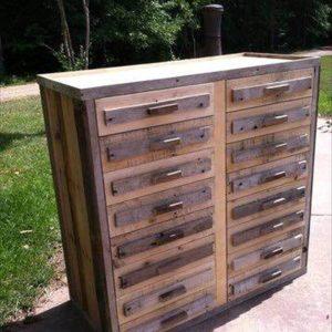 wooden pallet chest of drawers