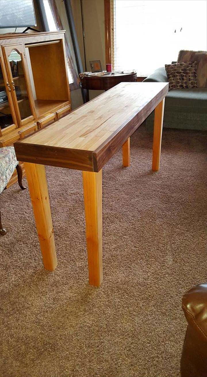 Upcycled Pallet Entryway Table - Easy Pallet Ideas