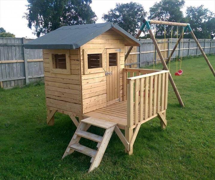 no-cost pallet playhouse