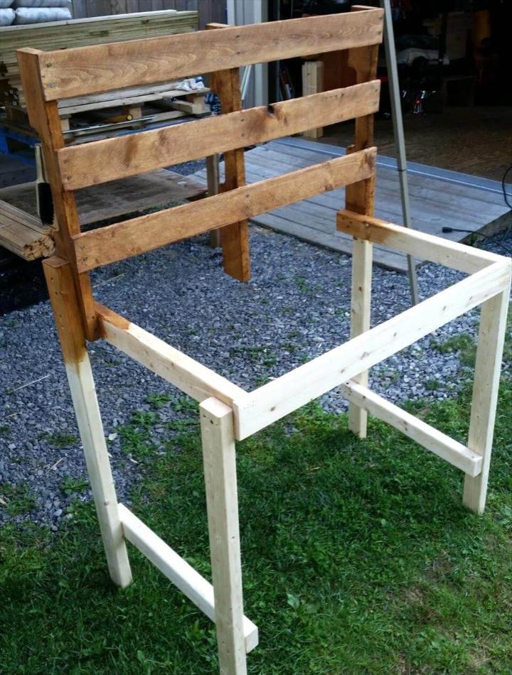 how to build a pallet potting bench