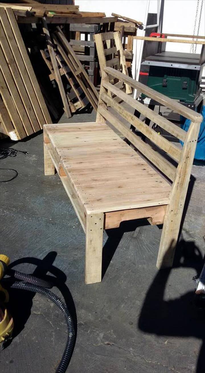 repurposed pallet rustic bench