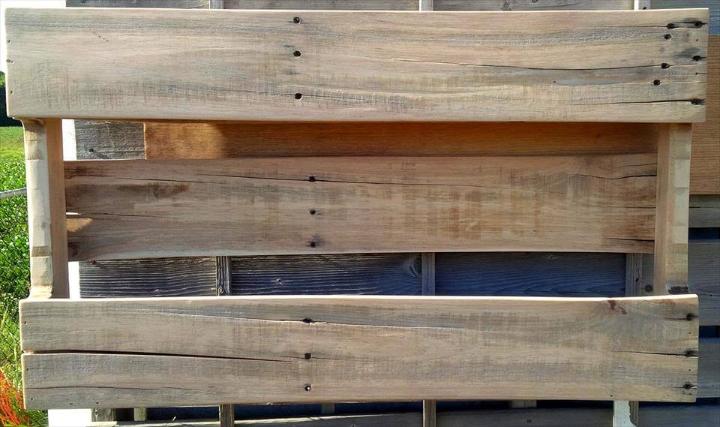 handmade wooden pallet shelf