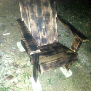 scorched pallet outdoor chair