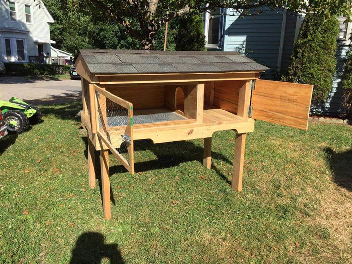 Rabbit hutch out of pallets best sale