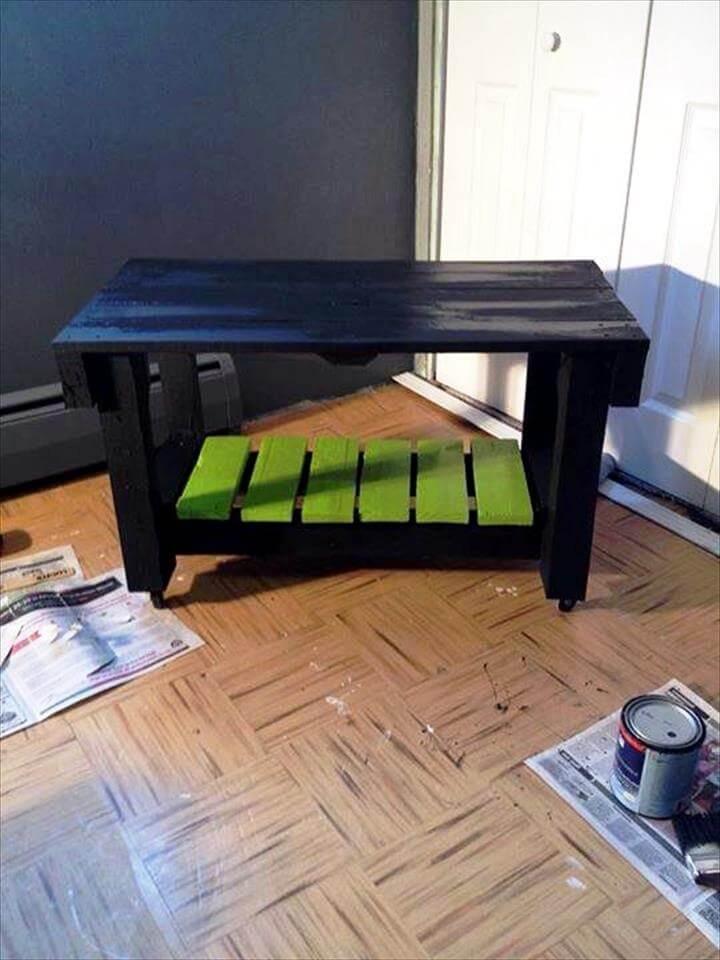 handcrafted mini pallet coffee table