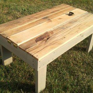 handcrafted wooden pallet secret beer cooler coffee table