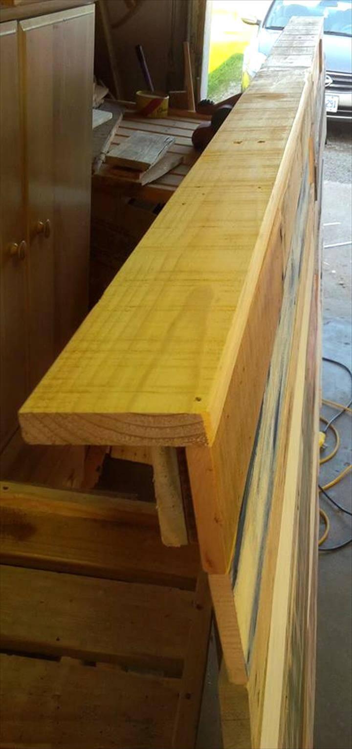 wooden pallet sturdy headboard