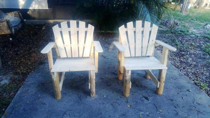 wooden pallet outdoor chairs