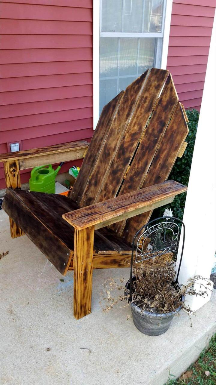 rustic pallet outdoor chair