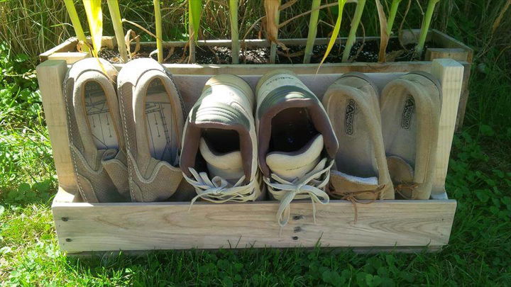 Mini Pallet Shoe Racks Easy Pallet Ideas