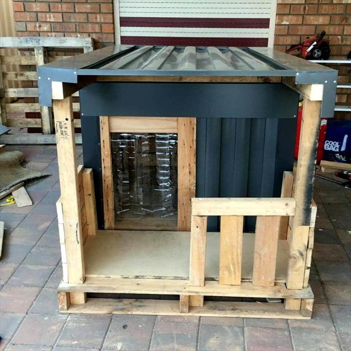 dog house made of pallets