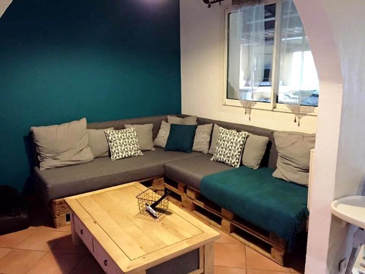 pallet living room sectional sofa set