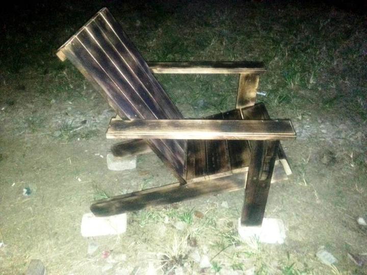repurposed pallet antique outdoor chair