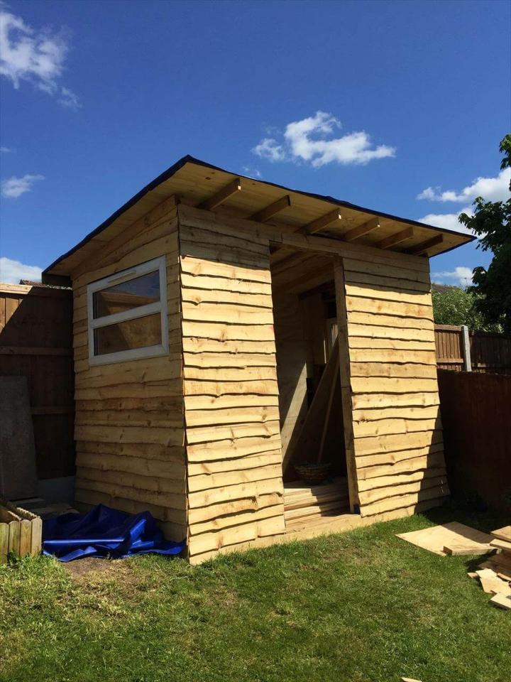 how to build a pallet shed - step by step - easy pallet ideas