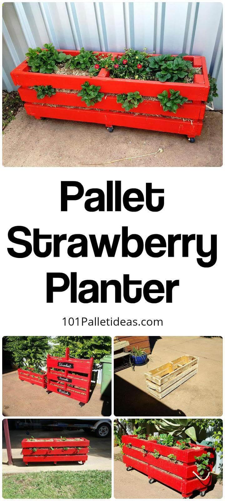 Pallet Strawberry Planter