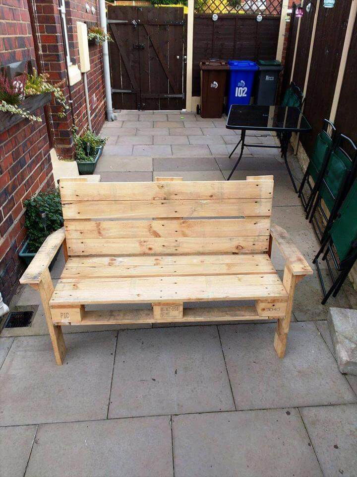 DIY Pallet Bench Easy Pallet Ideas   Bench Made From Pallets 