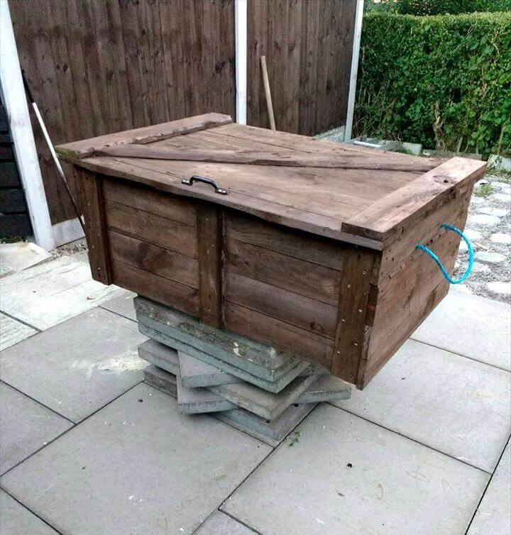 recycled pallet storage box