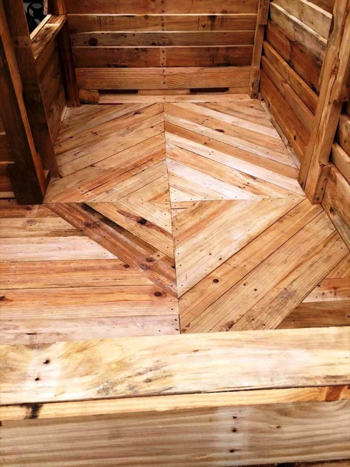 upcycled wooden pallet cubby house