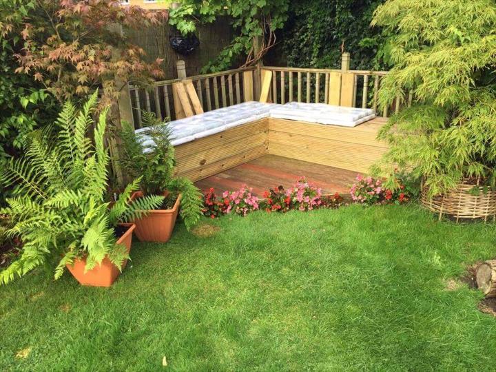 how to install a garden sectional sofa out of pallets