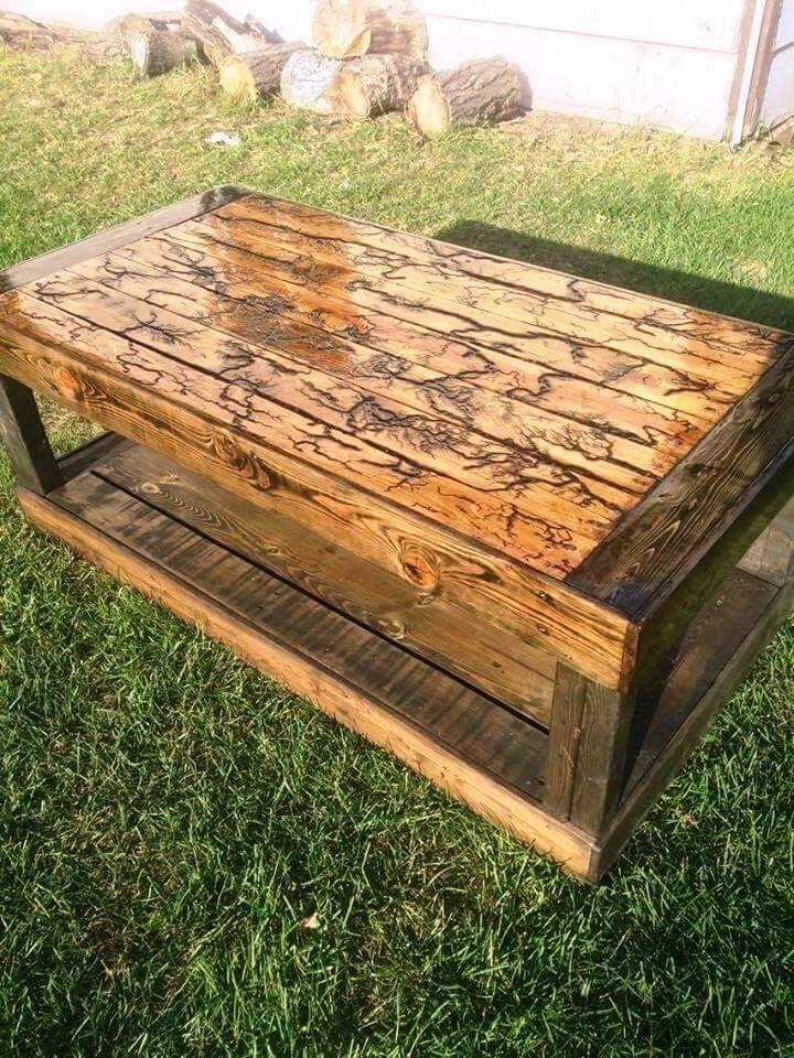 Upcycled Pallet Coffee Table for Outdoor - Easy Pallet Ideas