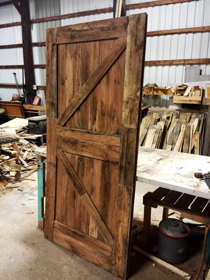 durable wooden pallet door