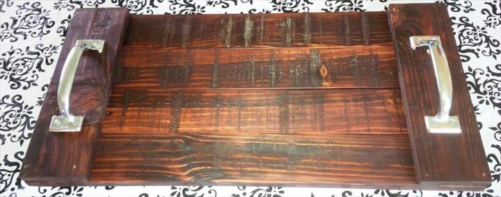 Choco Brown Pallet Serving Tray - Easy Pallet Ideas